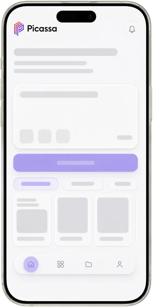 The Picassa app on a phone