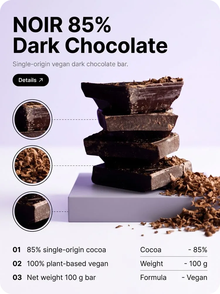 NOIR 85 % Dark Chocolate